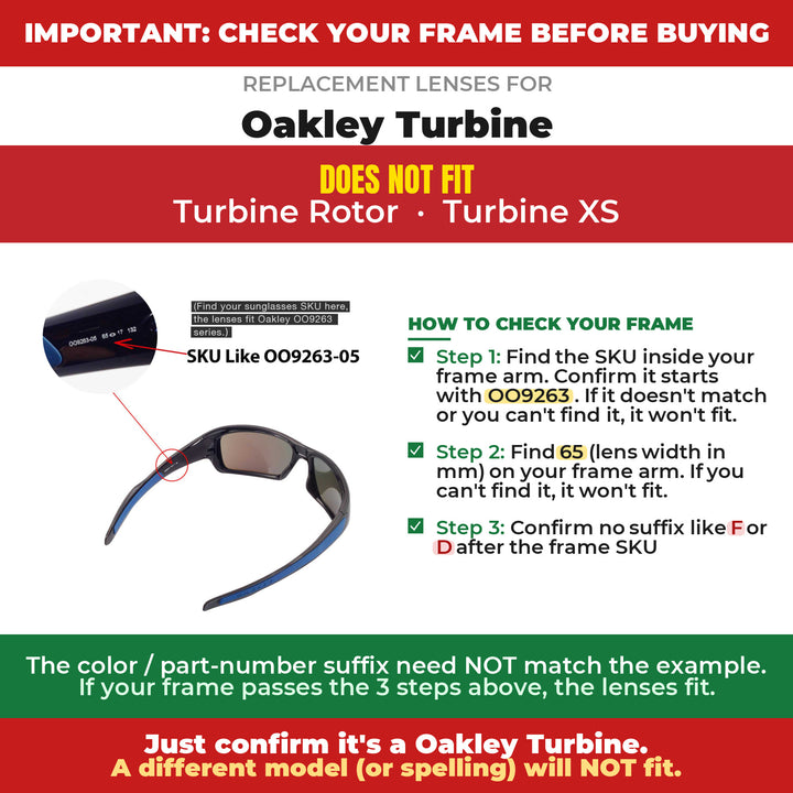 Verify your Oakley Turbine frame