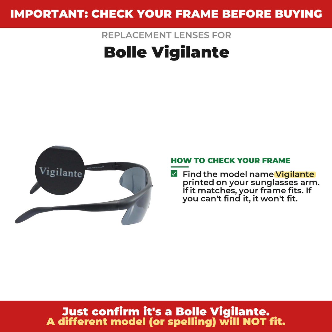Verify your Bolle Vigilante frame