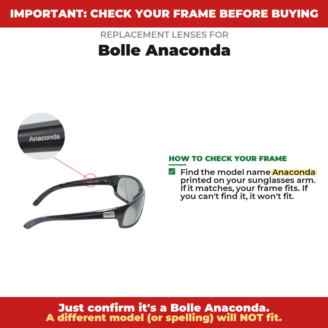 Verify your Bolle Anaconda frame