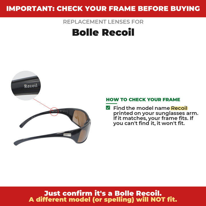 Verify your Bolle Recoil frame