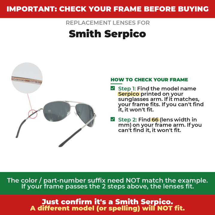 Verify your Smith Serpico frame