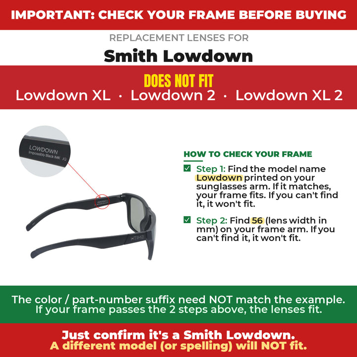Verify your Smith Lowdown frame
