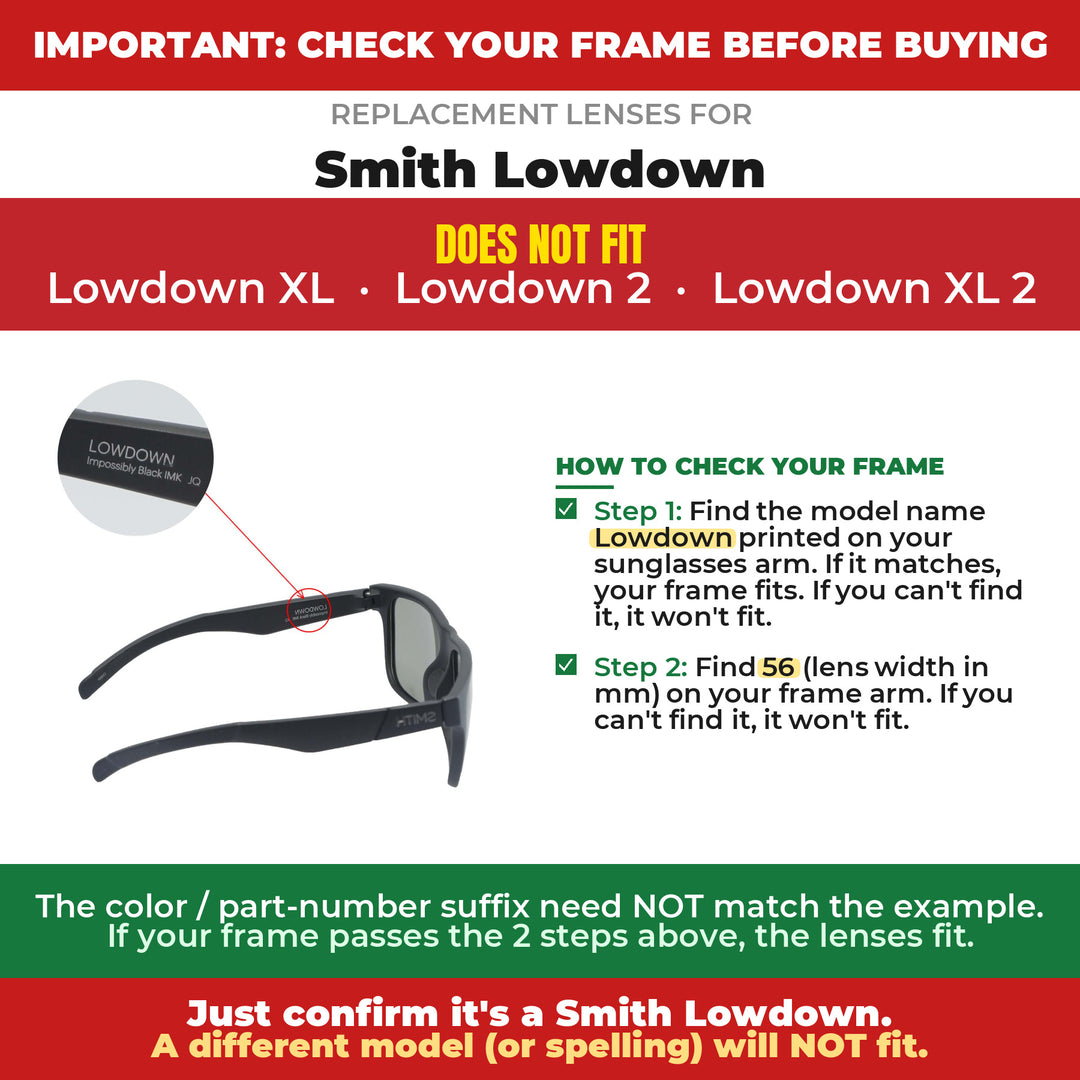 Verify your Smith Lowdown frame