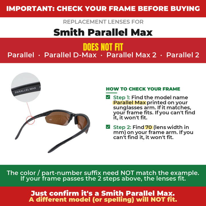 Verify your Smith Parallel Max frame