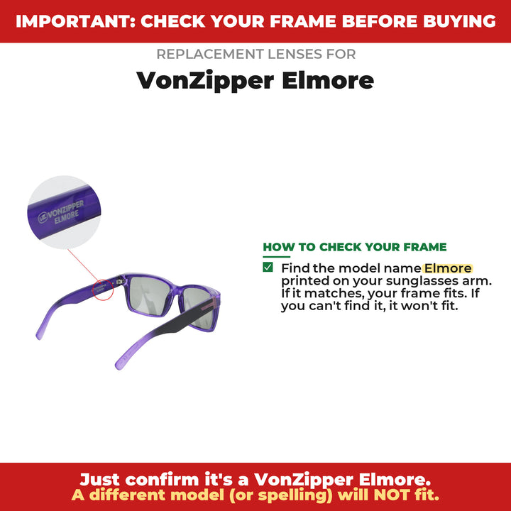 Verify your VonZipper Elmore frame