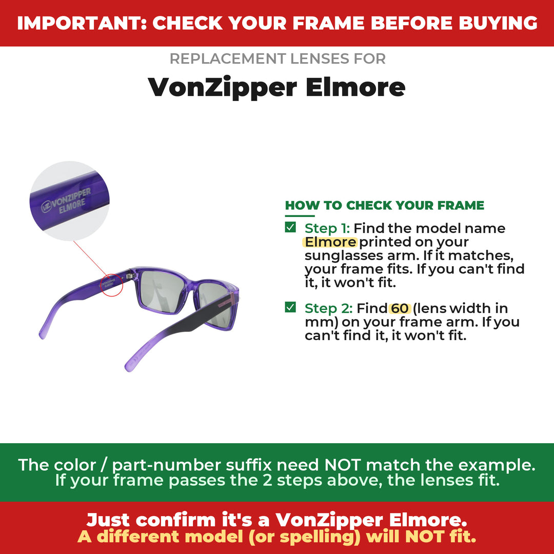 Verify your VonZipper Elmore frame