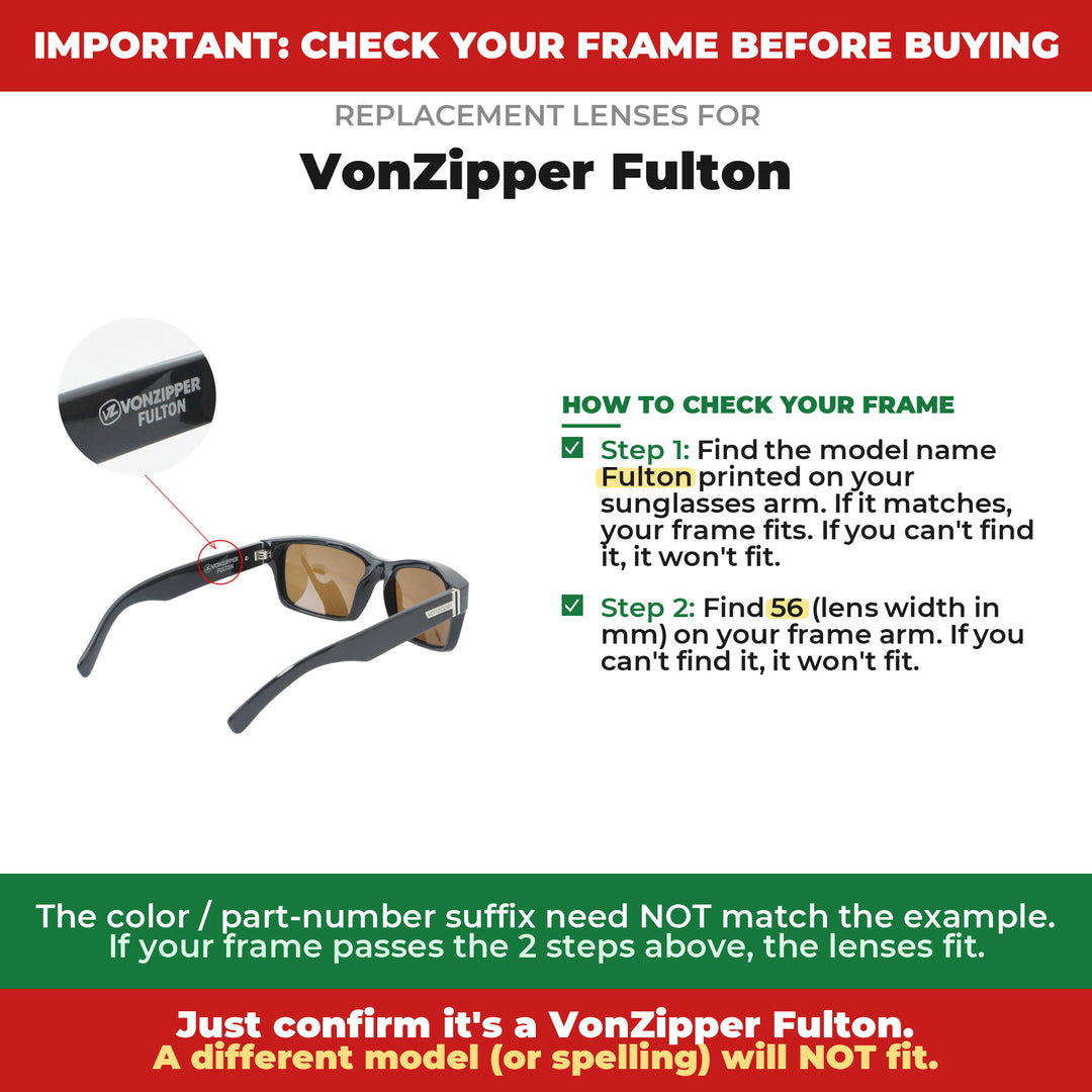 Verify your VonZipper Fulton frame