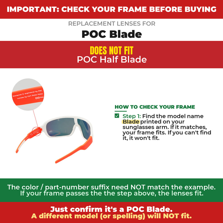 Verify your POC Blade frame