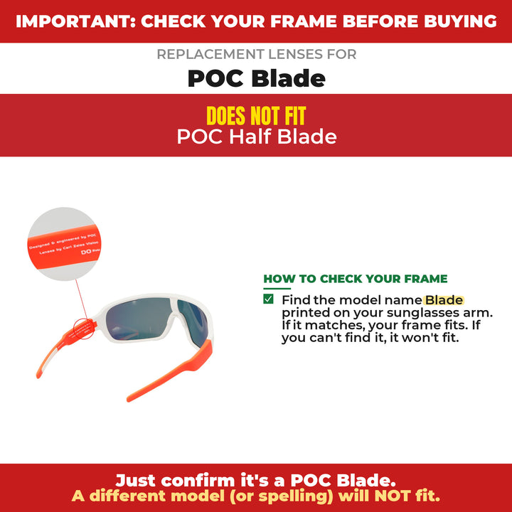 Verify your POC Blade frame