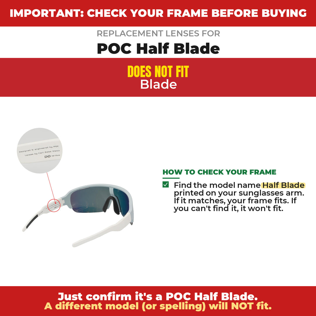 Verify your POC Half Blade frame