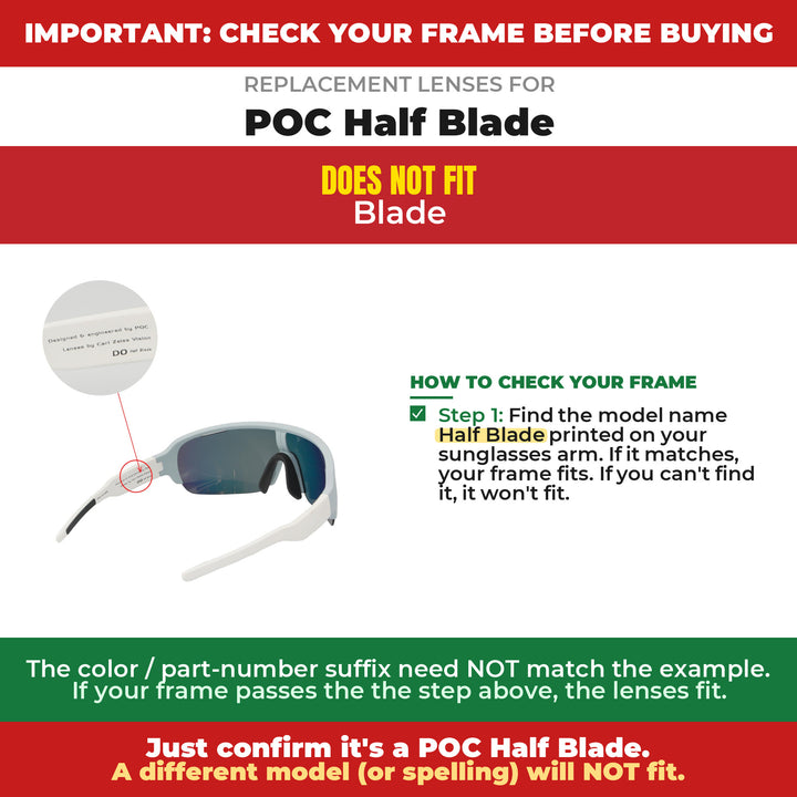 Verify your POC Half Blade frame