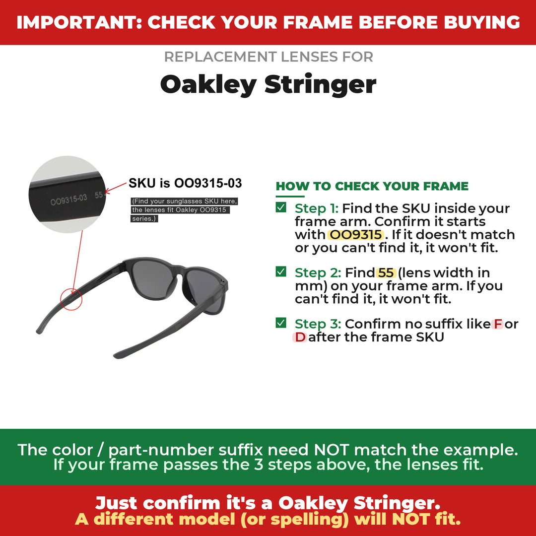 Verify your Oakley Stringer frame