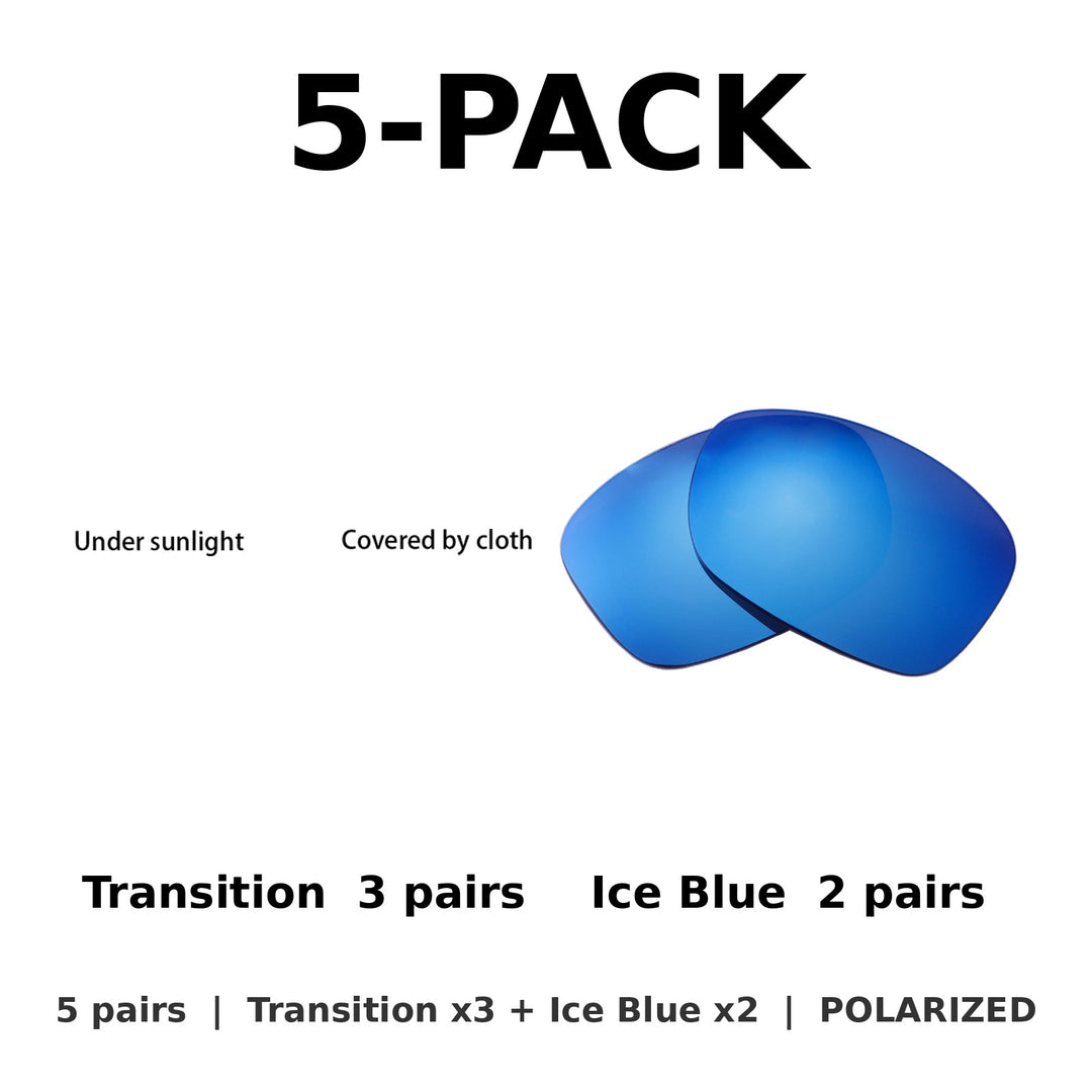 5-Pack Polarized: Transition x3 + Ice Blue x2