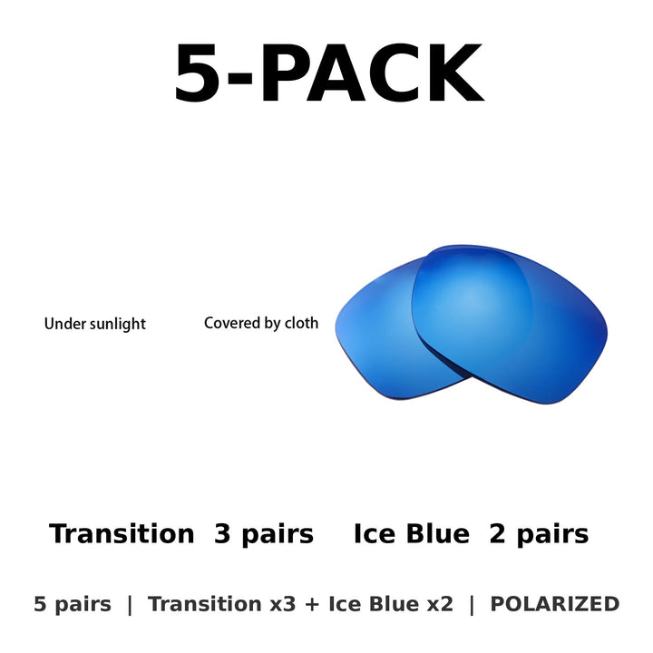 5-Pack Polarized: Transition x3 + Ice Blue x2