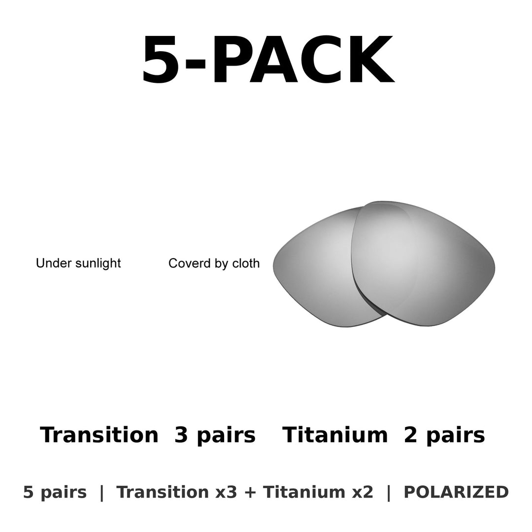 5-Pack Polarized: Transition x3 + Titanium x2