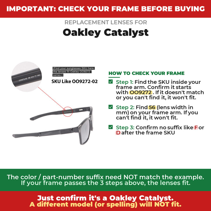 Verify your Oakley Catalyst frame