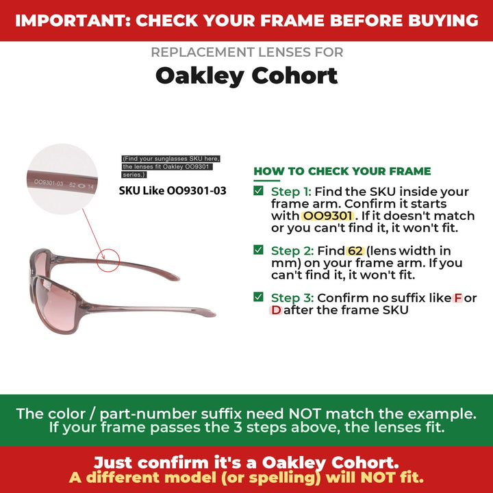 Verify your Oakley Cohort frame