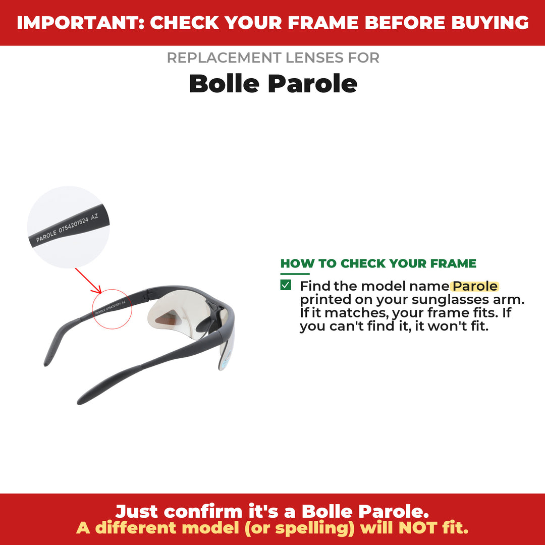 Verify your Bolle Parole frame