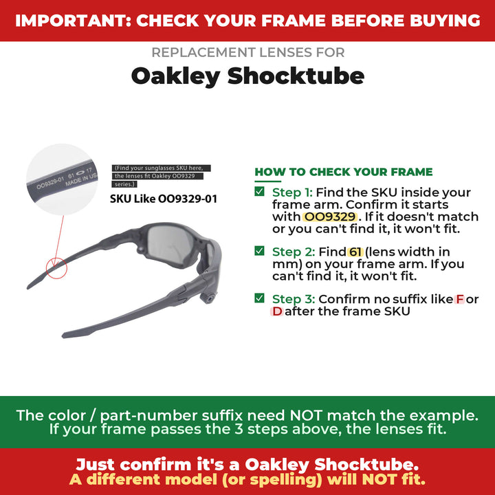 Verify your Oakley Shocktube frame