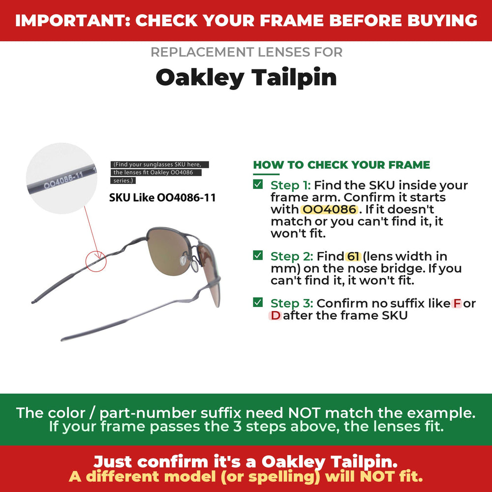 Verify your Oakley Tailpin frame#color_shared