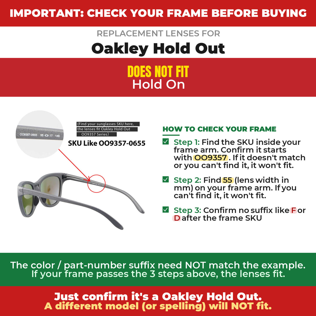 Verify your Oakley Hold Out frame