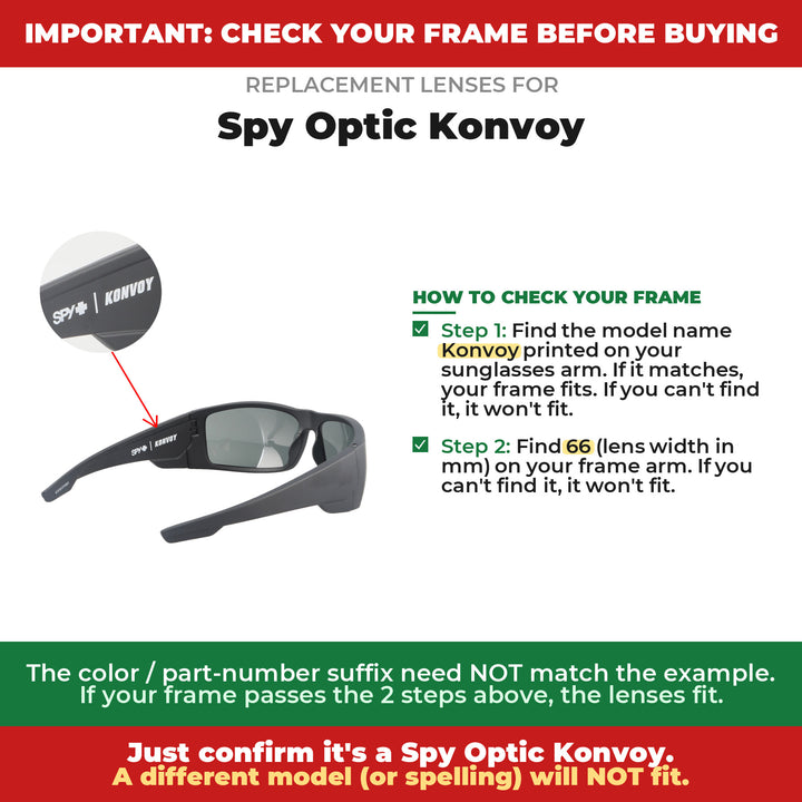 Verify your Spy Optic Konvoy frame