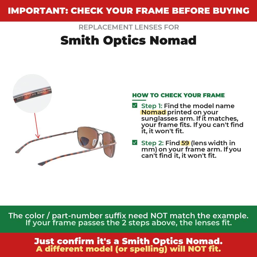 Verify your Smith Optics Nomad frame#color_shared