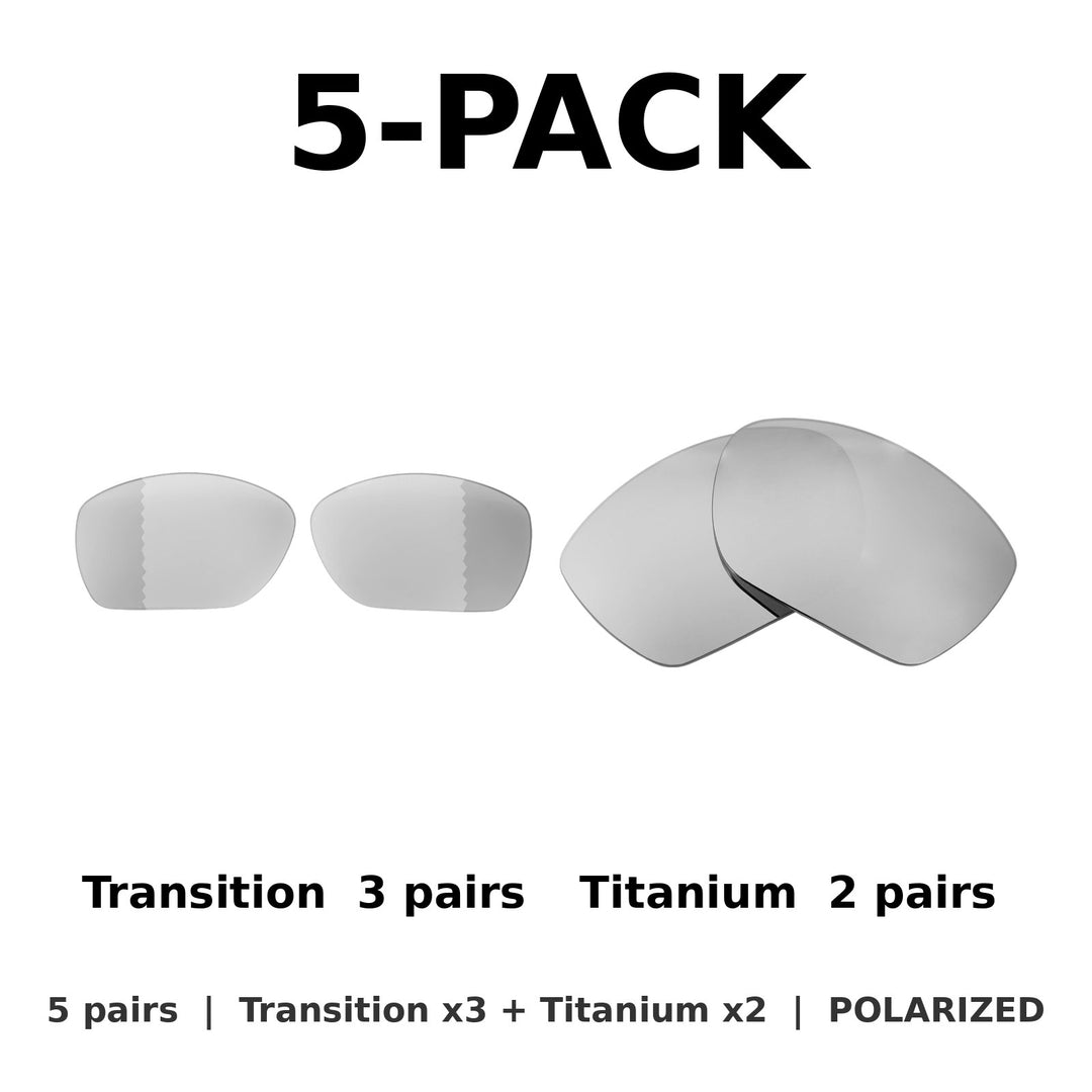 5-Pack Polarized: Transition x3 + Titanium x2
