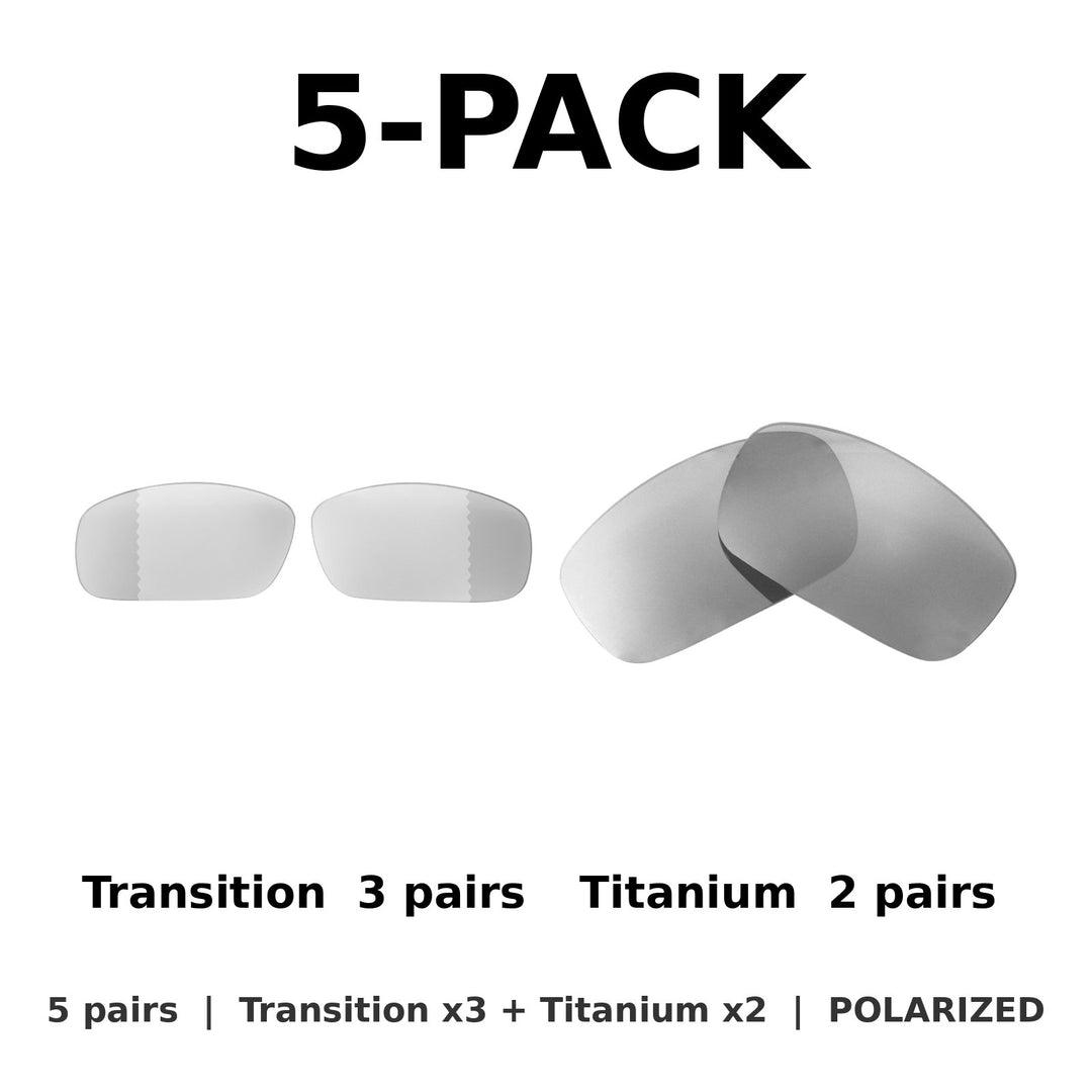 5-Pack Polarized: Transition x3 + Titanium x2