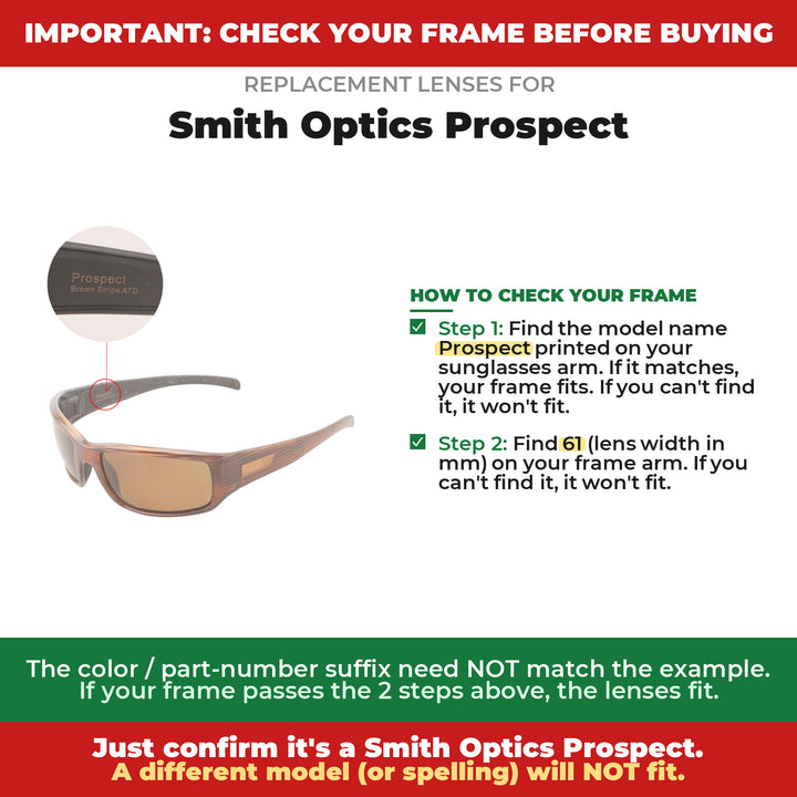 Verify your Smith Optics Prospect frame