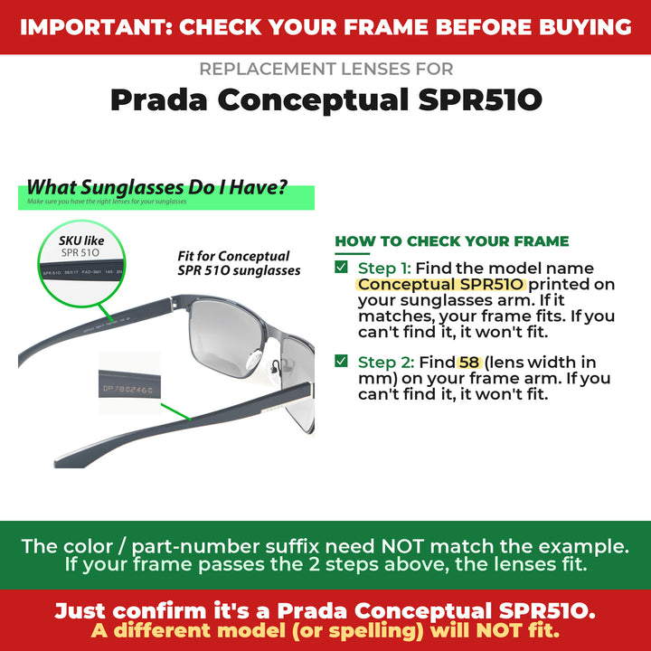 Verify your Prada Conceptual SPR51O frame
