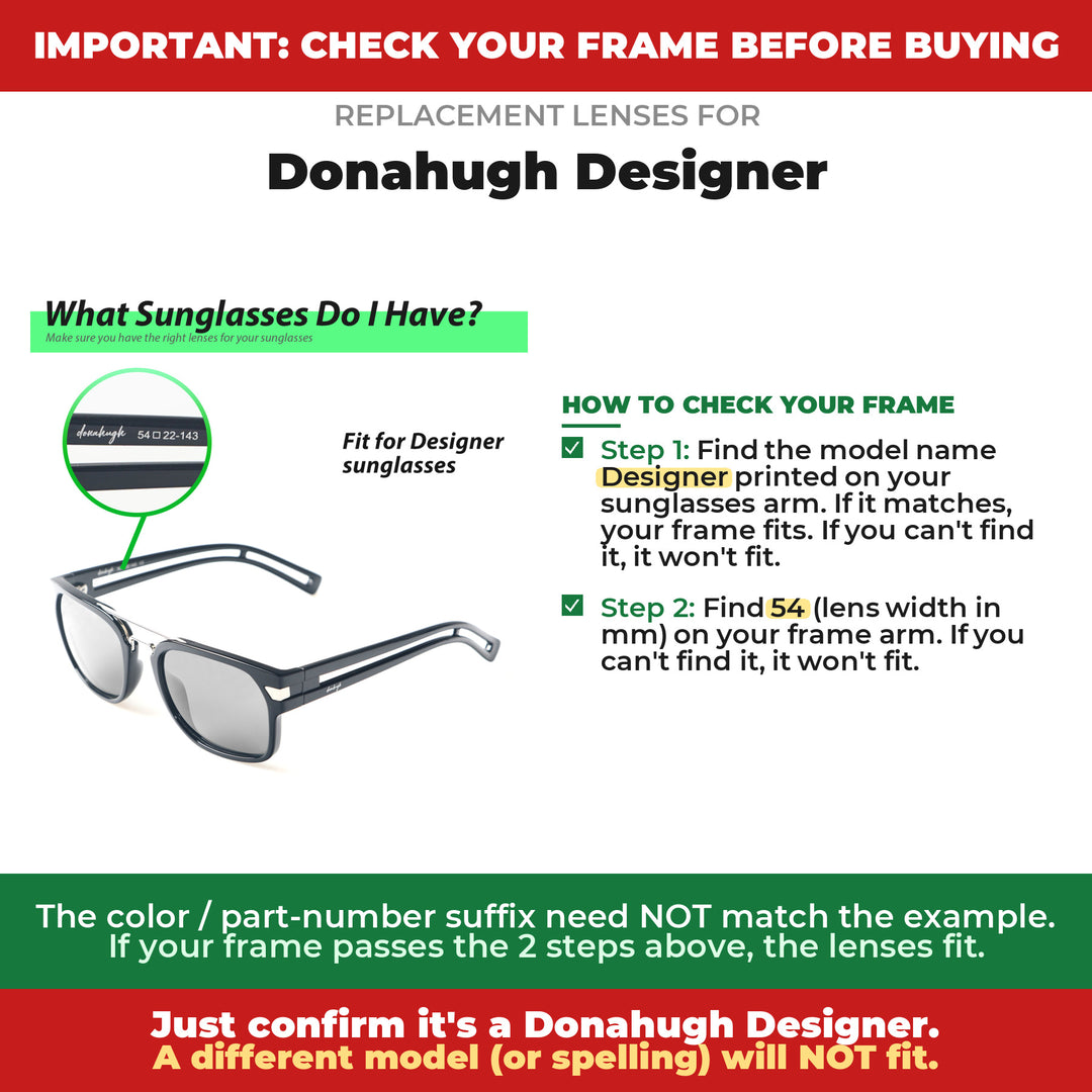 Verify your Donahugh Designer frame