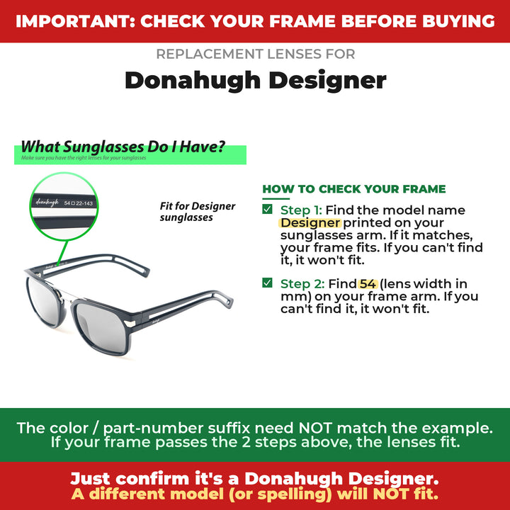 Verify your Donahugh Designer frame