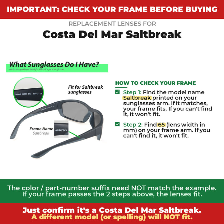 Verify your Costa Del Mar Saltbreak frame