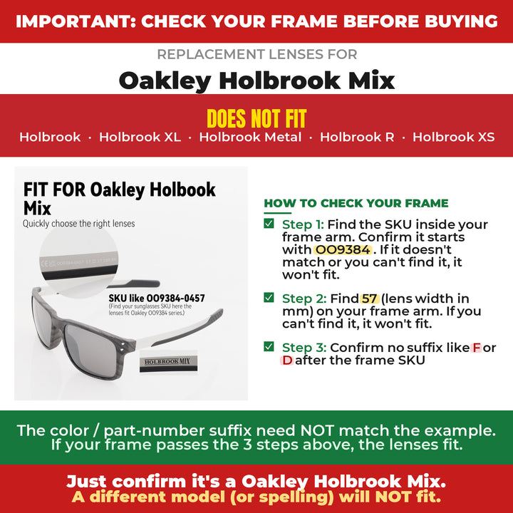 Verify your Oakley Holbrook Mix frame