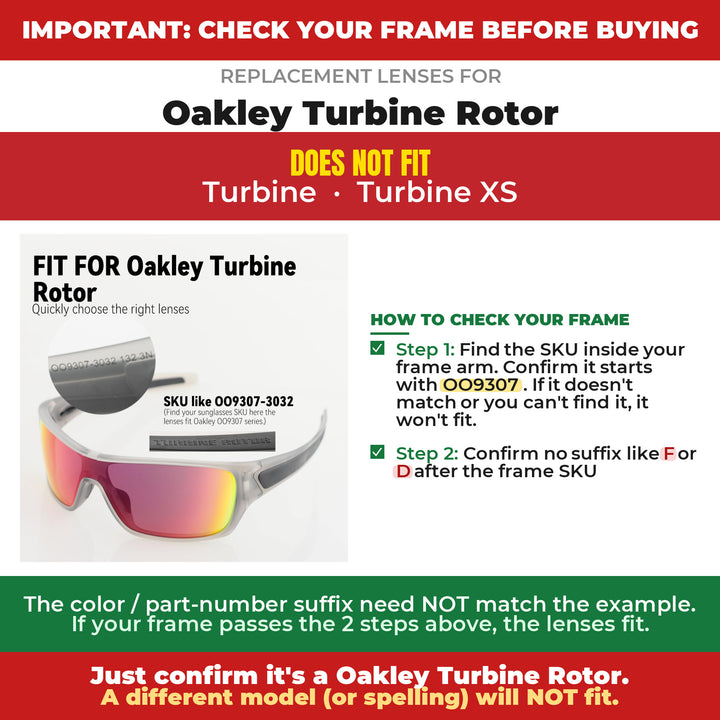 Verify your Oakley Turbine Rotor frame