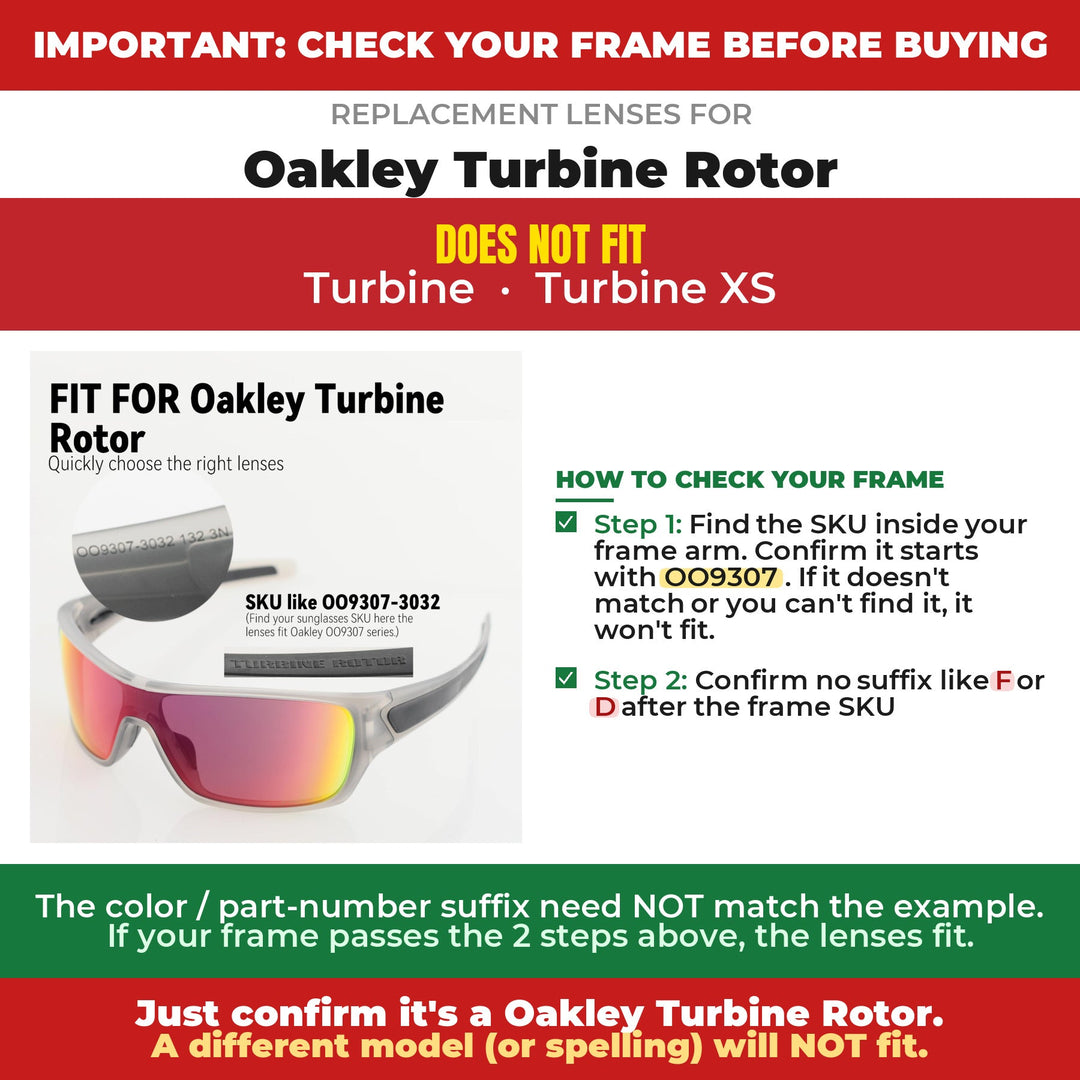 Verify your Oakley Turbine Rotor frame