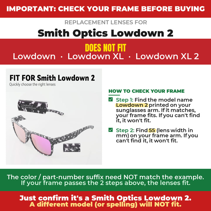 Verify your Smith Optics Lowdown 2 frame