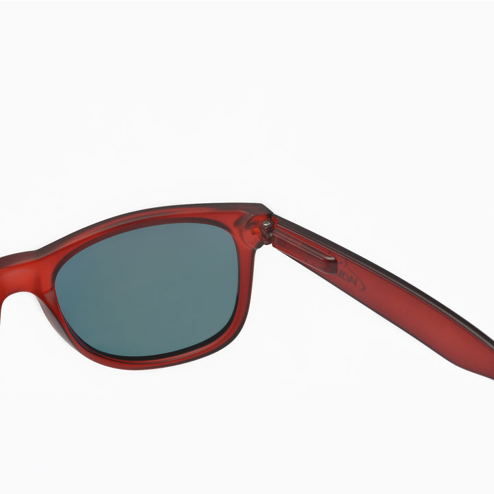 Walleva Kudo Polarized Sunglasses — Red Frame / Fire Red