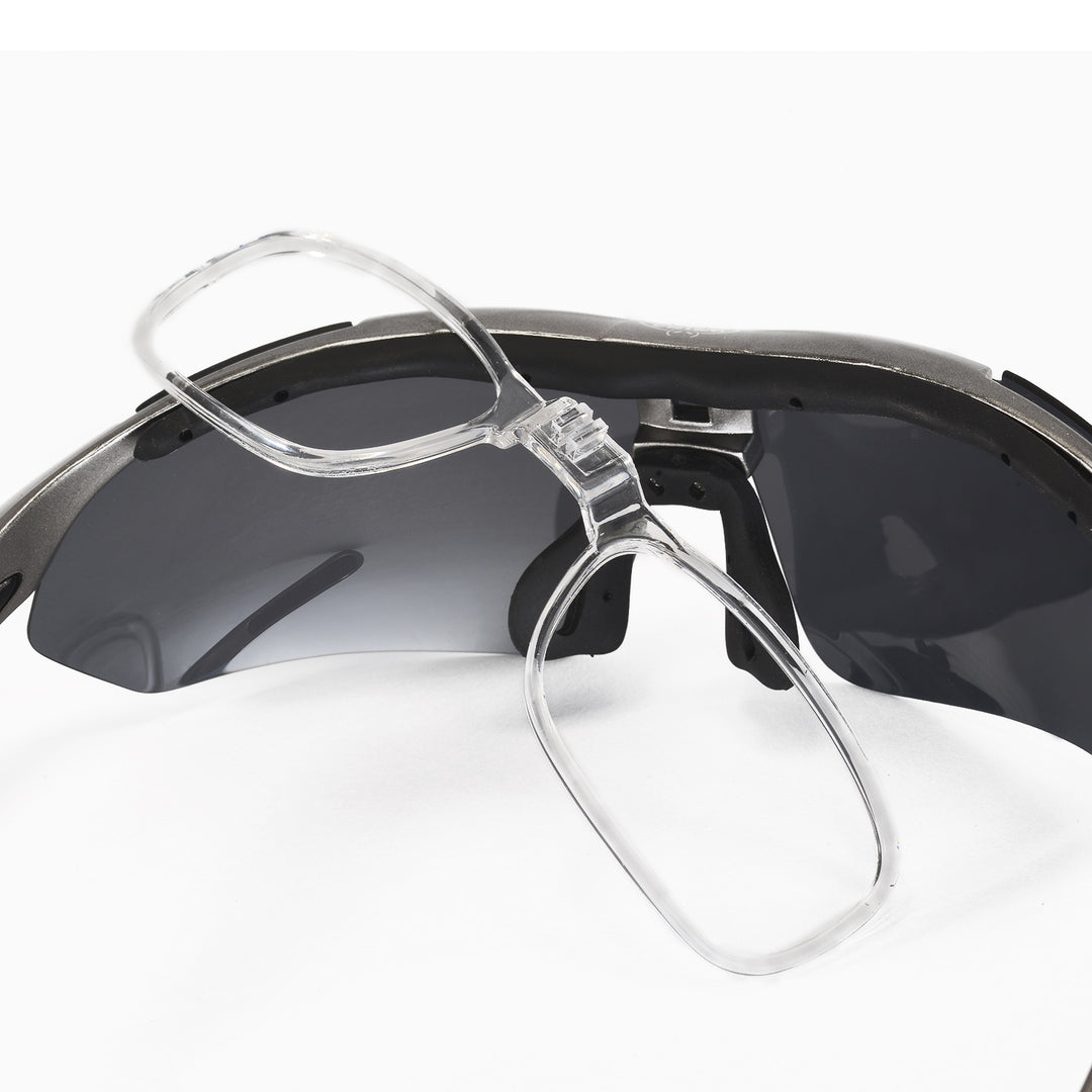 Walleva WSG001 Polarized Sunglasses — Rx-Ready with Hat Clip — Titanium