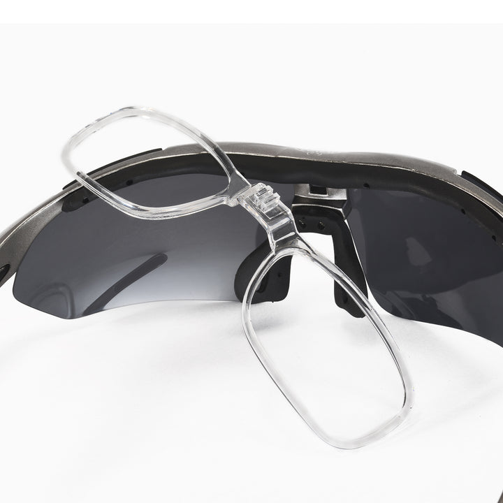 Walleva WSG001 Polarized Sunglasses — Rx-Ready with Hat Clip — Titanium