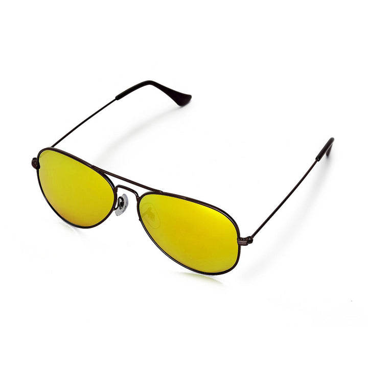 Walleva Pilo Polarized Sunglasses — Aluminum Alloy Frame — Gold Frame / 24K Gold Mirror