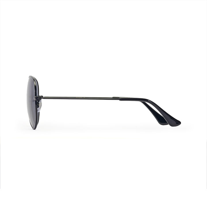 Walleva Pilo Polarized Sunglasses — Aluminum Alloy Frame — Black Frame / Black Polarized