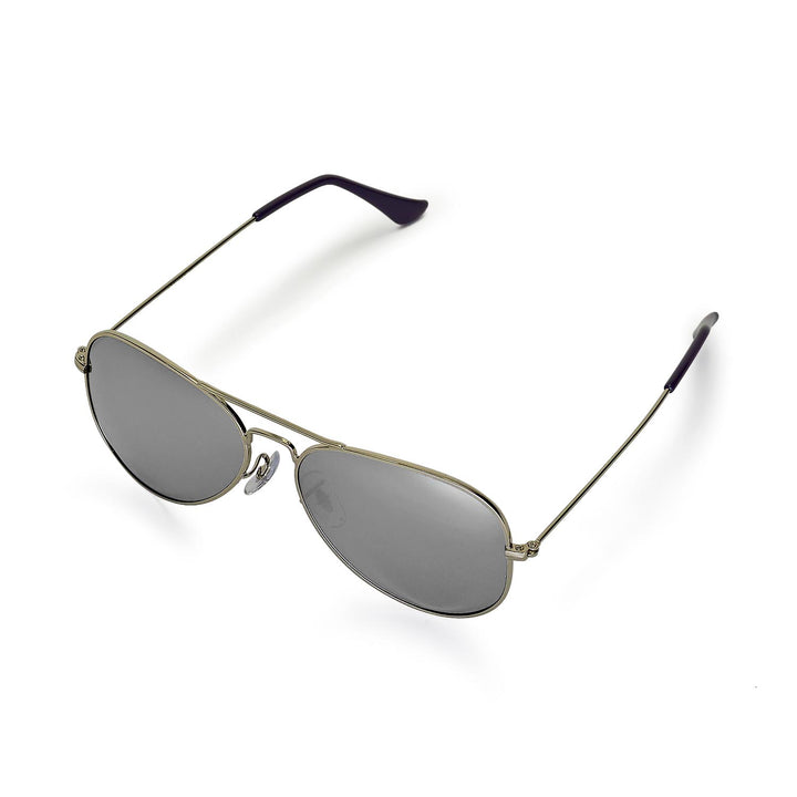 Walleva Pilo Polarized Sunglasses — Aluminum Alloy Frame — Titanium Frame / Titanium Mirror