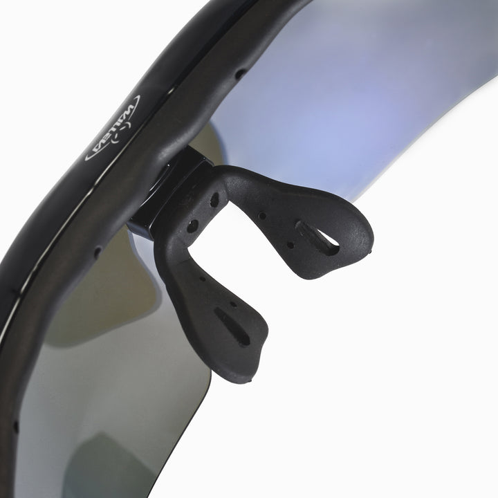 Walleva WSG001 Polarized Sunglasses — Rx-Ready with Hat Clip — Ice Blue