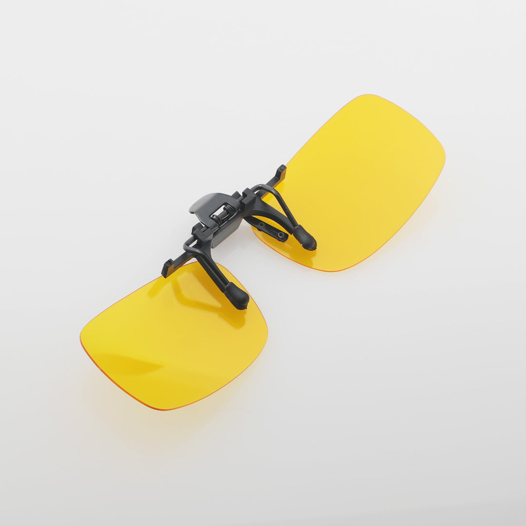 Walleva Polarized Clip-On Flip-Up Sunglasses — Yellow