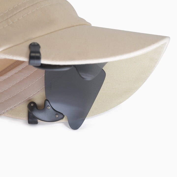 Walleva WSG003 Polarized Hat-Clip Sport Sunglasses — Titanium