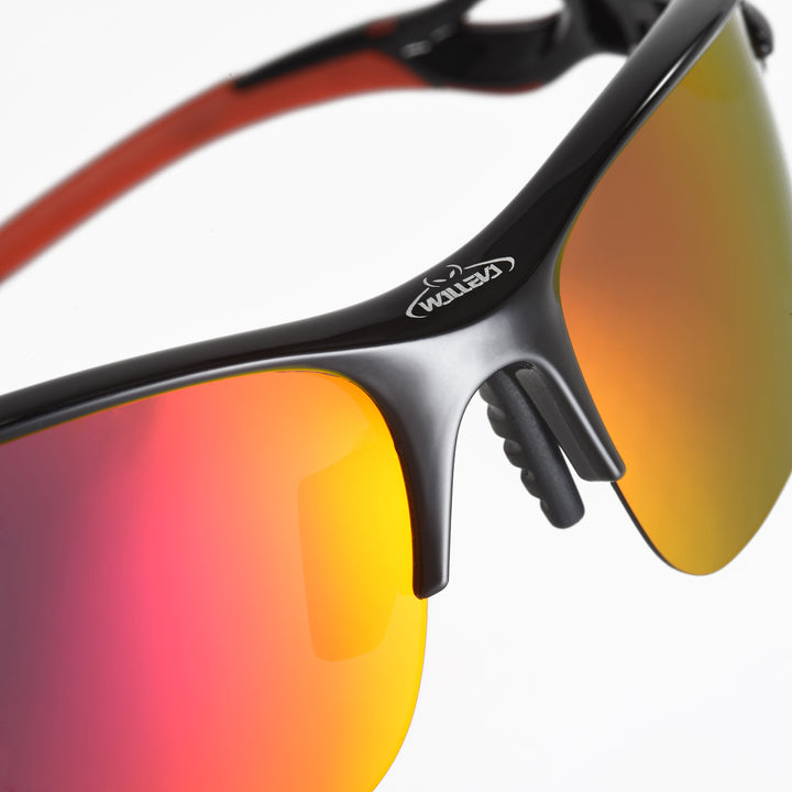 Walleva WSG002 Polarized Sport Sunglasses — Fire Red