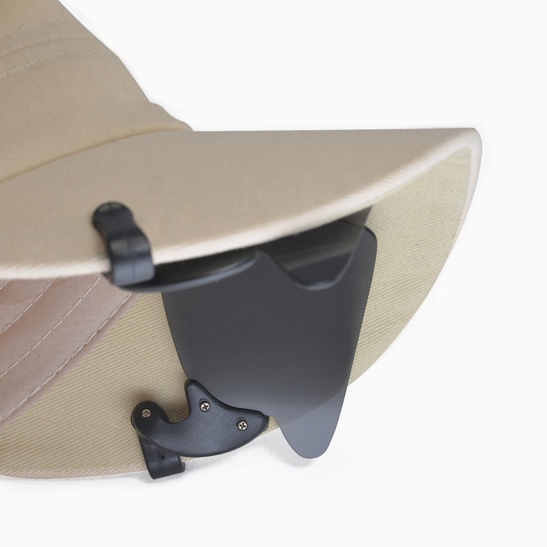 Walleva WSG003 Polarized Hat-Clip Sport Sunglasses — Black