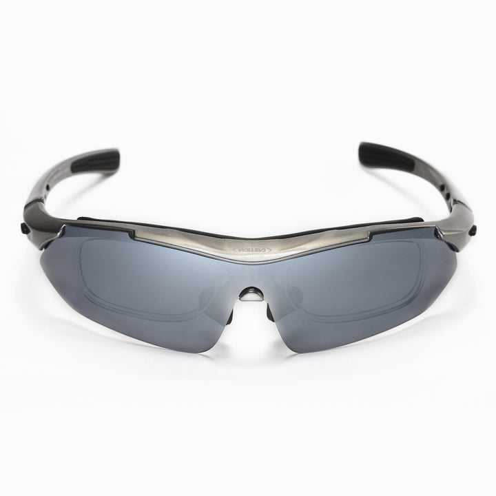 Walleva WSG001 Polarized Sunglasses — Rx-Ready with Hat Clip — Titanium